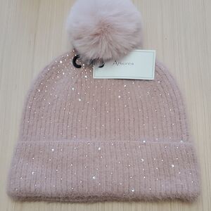 Pink Beanie with Pom Pom